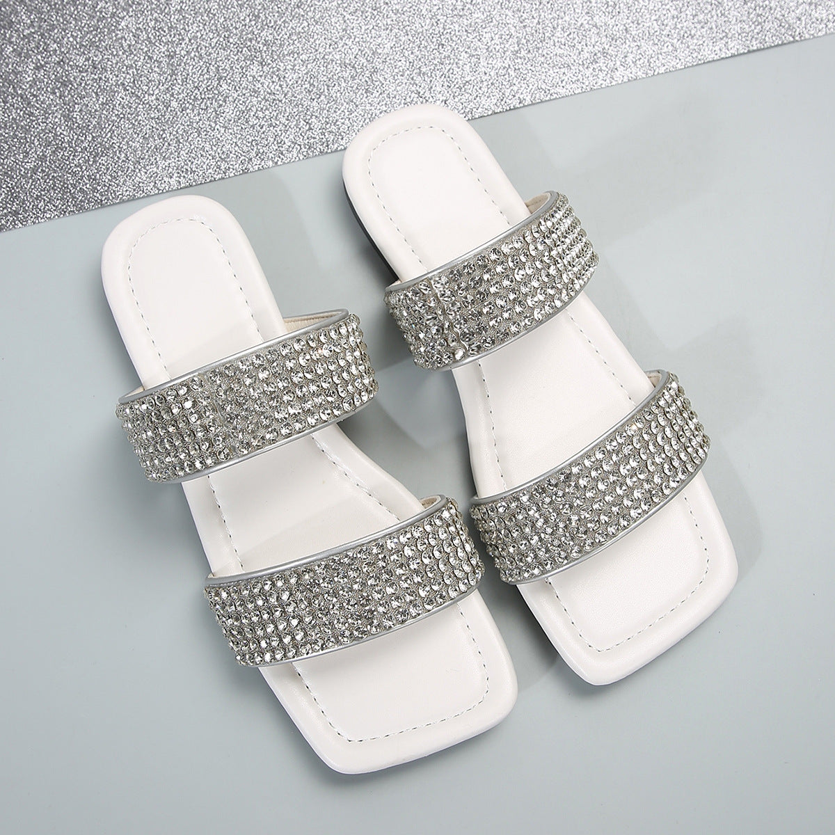 Chaussons Femme Élégants Strass