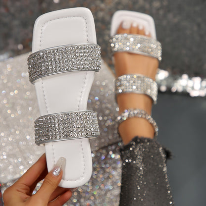 Chaussons Femme Élégants Strass